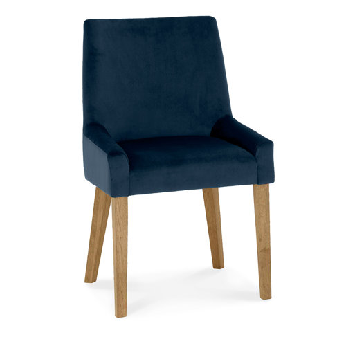 Polsterstuhl Set Dipietro Ebern Designs Polsterfarbe: Dunkelblau| Beinfarbe: Helle Eiche Polsterstuhl Set Dipietro Ebern Designs Polsterfarbe: Dunkelblau| Beinfarbe: Helle Eiche